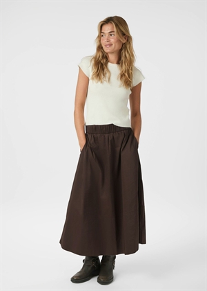 Yara poplin skirt Chocolate Brown Neo Noir 